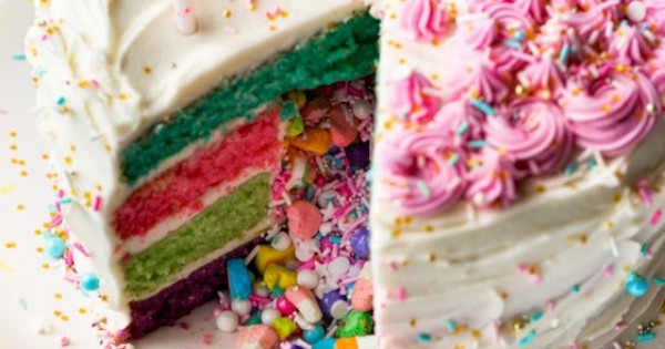 Rainbow Pinata Cake