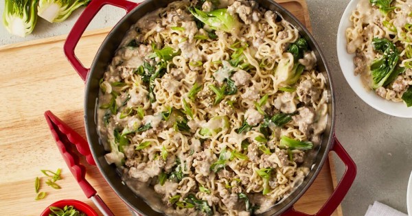 Beef and Mushroom Noodle Bowl