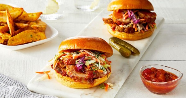 Peach-Mango Pork Tenderloin and Creamy Carrot Slaw