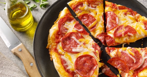 Amoré double pepperoni pizza with three cheeses