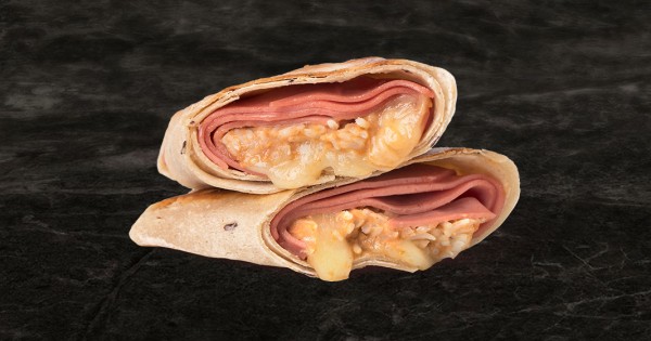 Bologna, Rice and Cheese Burrito