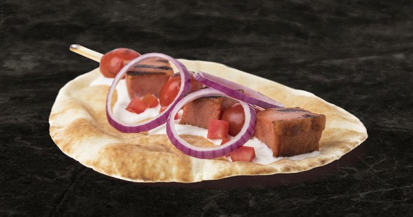 Tomato-bologna souvlaki