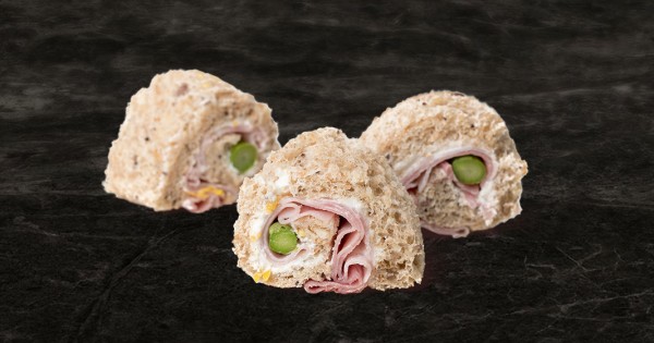 Ham, Goat Cheese and Asparagus Mini-Rolls