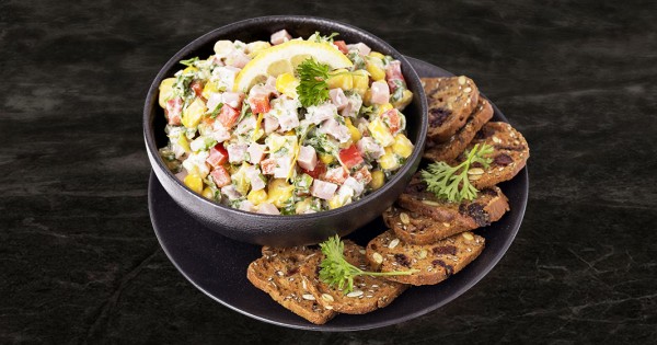 Ham and corn tartare