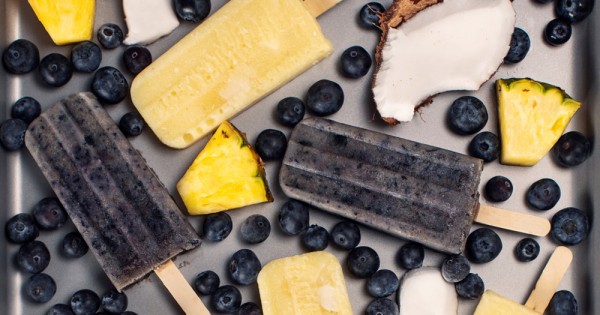 Pineapple & Blueberry Coconut Pops
