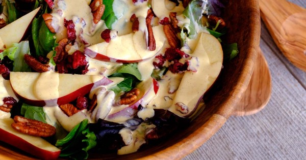 Fall Salad with Pumpkin Dressing