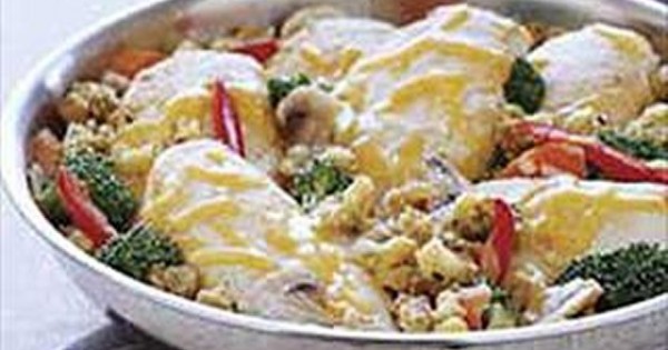 Cheddar Chicken & Vegetable Skillet