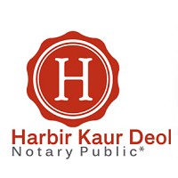 Logo Harbir Kaur Deol Notary Public