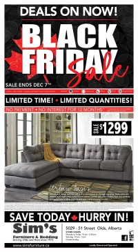 Sim's Furniture & Bedding - Black Friday Sale